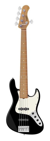 Sadowsky MasterBuilt 20-Fret Ultra Vintage J/J Bass, Swamp Ash Body, Roasted Maple Fingerboard, 5-String - Solid Black Satin