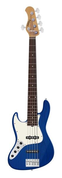 Sadowsky MasterBuilt 22-Fret Will Lee Artist Line, Red Alder Body, Morado Fingerboard, 5-String, Lefthand - Ocean Blue Transparent Satin