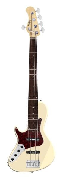 Sadowsky MetroLine 24-Fret Vintage Single Cut Bass, Red Alder Body, Morado Fingerboard, 5-String, Lefthand - Solid Olympic White High Polish