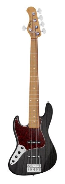 Sadowsky MasterBuilt 20-Fret Ultra Vintage J/J Bass, Swamp Ash Body, Roasted Maple Fingerboard, 5-String, Lefthand - Nirvana Black Transparent Satin