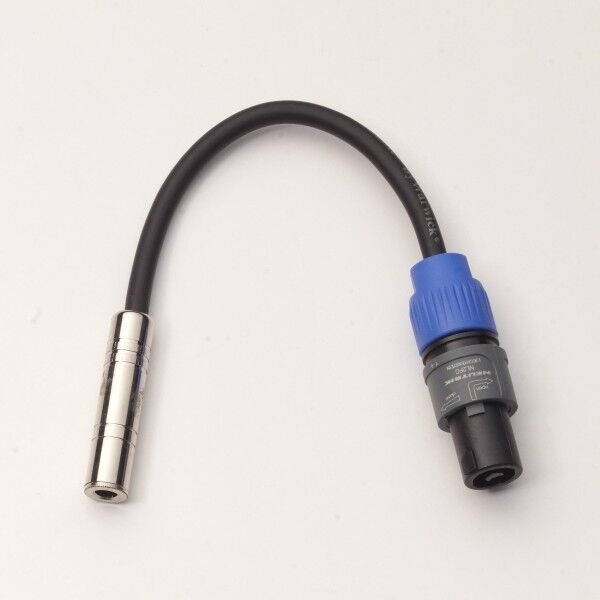RockCable Speaker Cable - Speakon Plug (2-pole) / 1/4" Jack Socket - 20 cm / 7.87"