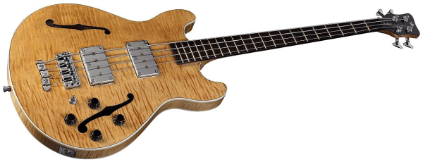 Warwick Masterbuilt Star Bass II Flamed Maple, 4-String - Honey Violin Transparent High Polish