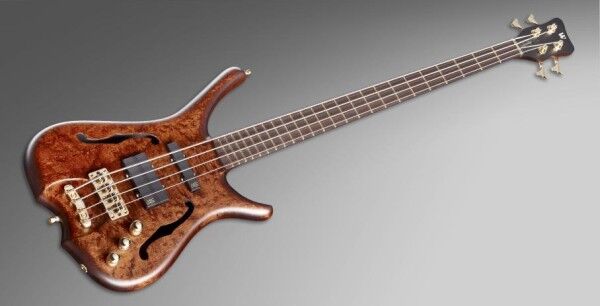 Warwick Masterbuilt Infinity, Birdseye Maple, 4-String - Antique Tobacco Transparent Satin