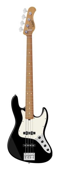 Sadowsky MasterBuilt 20-Fret Ultra Vintage J/J Bass, Swamp Ash Body, Roasted Maple Fingerboard, 4-String - Solid Black Satin