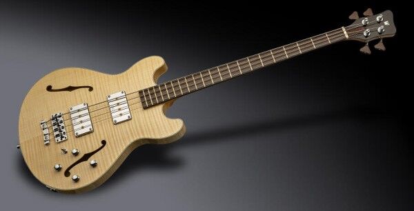 Warwick Masterbuilt Star Bass II Flamed Maple, 4-Sting - Natural Transparent High Polish