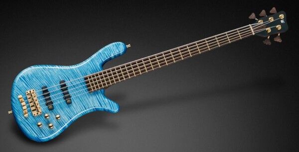 Warwick Custom Shop Streamer LX, 5-String - Bleached Blue Transparent High Polish - 18-3875