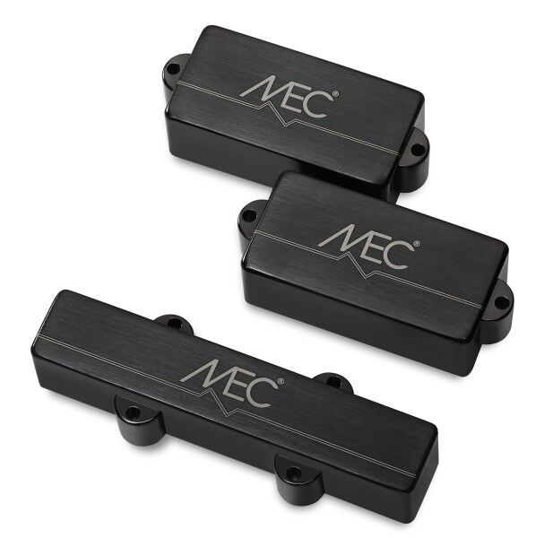 MEC Active P/J-Style Bass Pickup Set, Metal Cover, 4-String