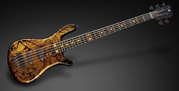 Warwick Custom Shop Streamer LX, 5-String - Storm Galaxy Black on Gold - 17-3594