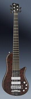 Warwick Masterbuilt Thumb Single Cut, 5-String Broadneck - Nirvana Black Transparent Satin