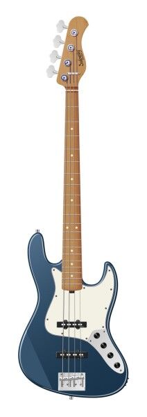Sadowsky MasterBuilt 20-Fret Ultra Vintage J/J Bass, Swamp Ash Body, Roasted Maple Fingerboard, 4-String - Solid Dark Lake Placid Blue Metallic High Polish