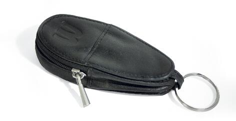 Warwick Traveling Wear - Genuine Leather Key Holder with Pocket (Small) - Black