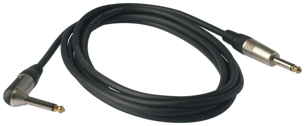 Instrument Cable Black angled jack