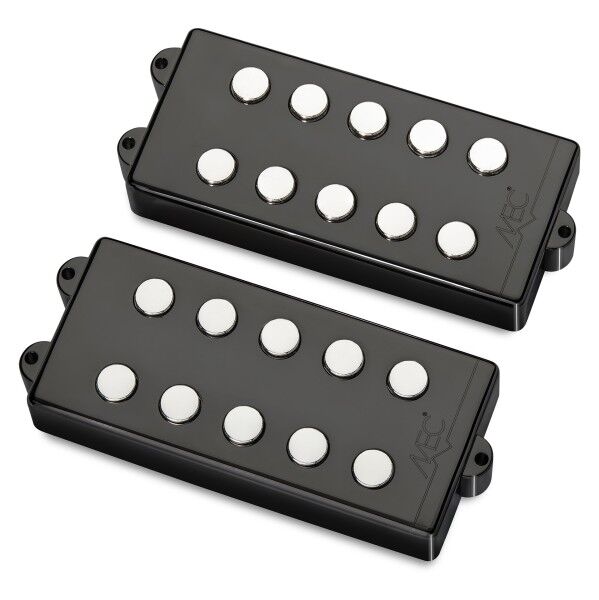 MEC Passive MM-Style Bass Pickup Set, Metal Cover, 5-String