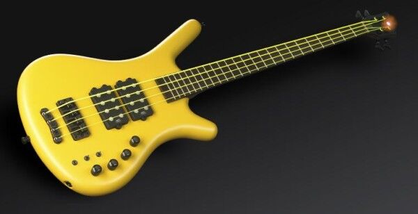 Warwick Custom Shop Corvette $$, 4-String - Solid Yellow Satin - 11-2037