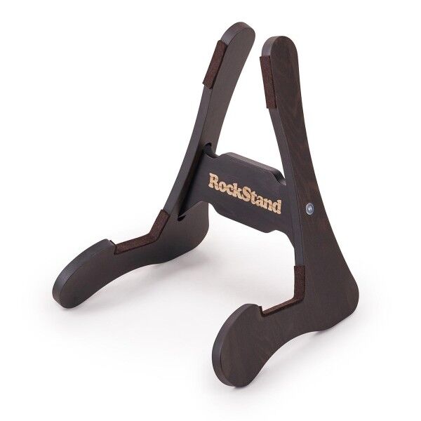 RockStand Wood A-Frame Stand - for Electric Guitar & Bass - Rustic Oak Finish