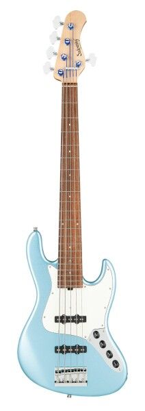  Sadowsky MetroLine 21-Fret Vintage J/J Bass, Red Alder Body, 5-String - Solid Ice Blue Metallic Satin 