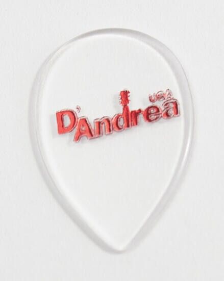 D'Andrea Clear Acrylic Picks - 358 Shape (ACR358 1.5CLR), 6 pcs Pick Pack, 1.5 mm