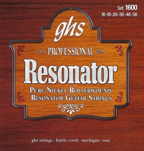 GHS Professional - Resonator String String Set, Nickel, Semi Flat, .016-.056