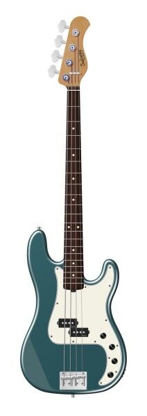 Sadowsky MasterBuilt 20-Fret Ultra Vintage P Bass, Red Alder Body, Morado Fingerboard, 4-String - Solid Vintage Teal Green Metallic Satin