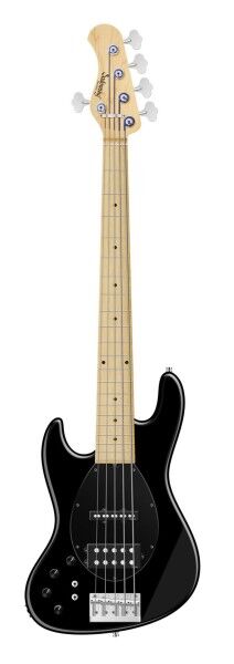 Sadowsky MetroLine 21-Fret Vintage M/J Bass, Swamp Ash Body, Maple Fingerboard, 5-String, Lefthand - Solid Black High Polish