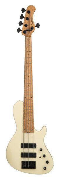 Sadowsky Custom Shop 24-Fret Single Cut Bass, 5-String - Solid Olympic White High Polish - 20-4157