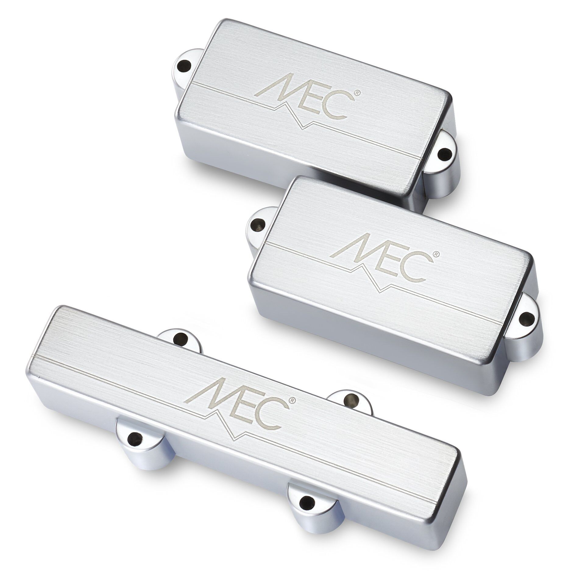 MEC Active P/J-Style Bass Pickup Set, Metal Cover, 4-String