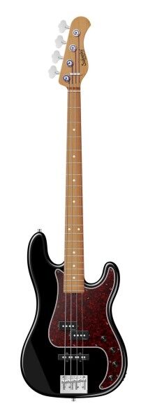 Sadowsky MasterBuilt 21-Fret Hybrid P/J Bass, Swamp Ash Body, Roasted Maple Fingerboard, 4-String - Solid Black High Polish
