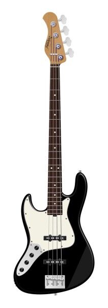 Sadowsky MasterBuilt 21-Fret Vintage J/J Bass, Red Alder Body, Morado Fingerboard, 4-String, Lefthand - Solid Black Satin