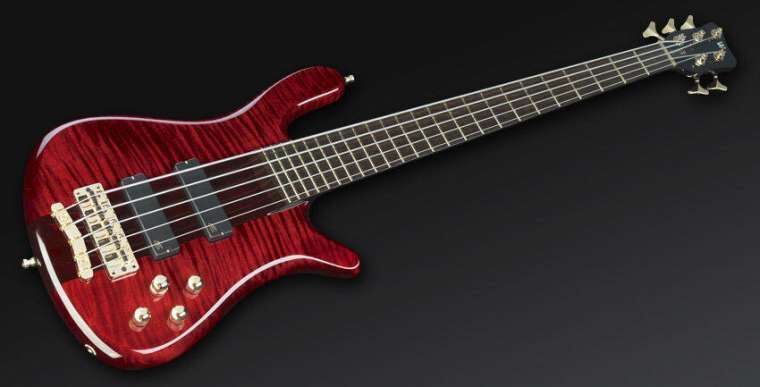 Warwick Masterbuilt Streamer Stage I, 5-String - Burgundy Red Transparent  High Polish