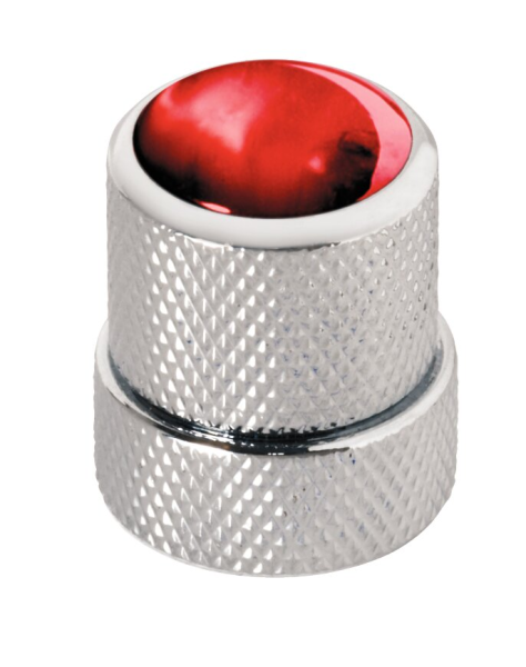 Framus & Warwick - Stacked Potentiometer Dome Knobs, Red Perloid Cap