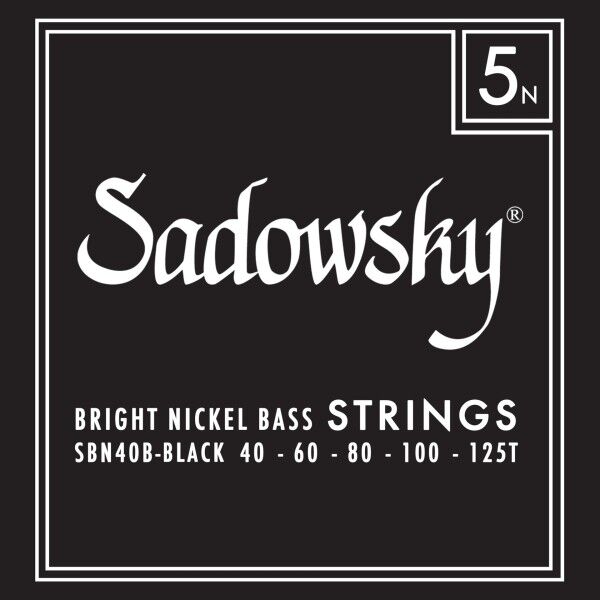 Sadowsky Black Label Bass String Set, Nickel - 5-String