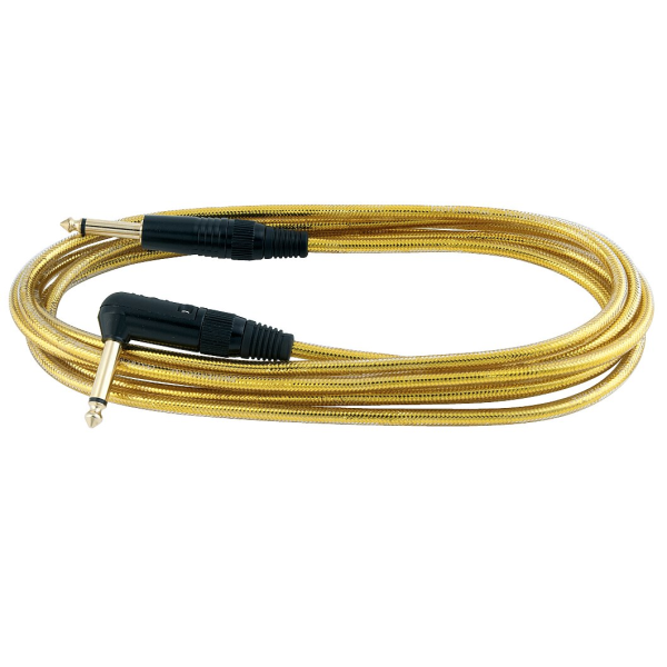 Instrument Cable Gold angled jack