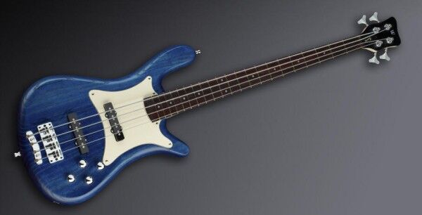 Warwick Masterbuilt Streamer CV, 4-String - Ocean Blue Transparent Satin