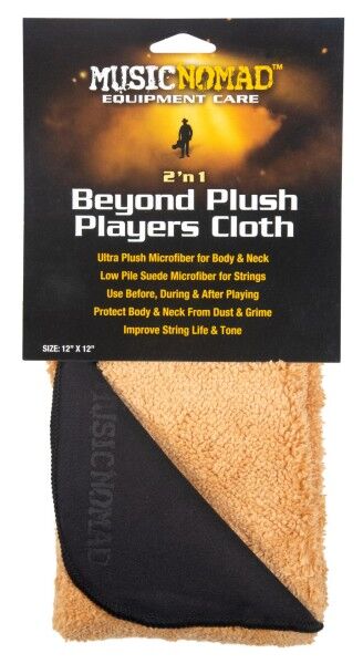 MusicNomad Two-In-One Beyond Plush Players Cloth (MN241) - Plush / Suede Microfiber Cloth, 30.4 x 30.4 cm (12" x 12")