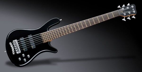 Warwick Teambuilt Pro Series Streamer LX, 6-String - Solid Black High Polish