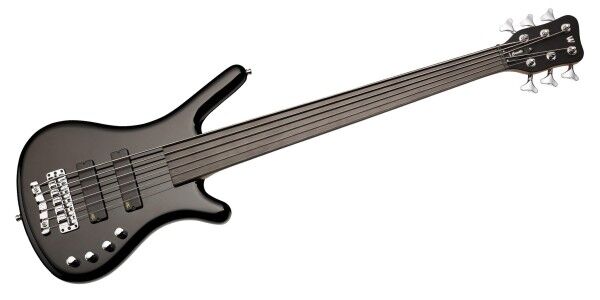 Warwick RockBass Corvette Basic, 6-String, Fretless - Solid Black High Polish