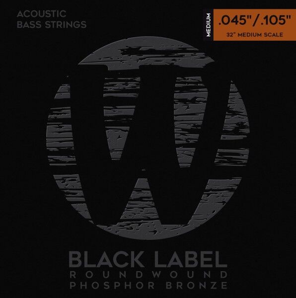 Warwick Black Label Acoustic Bass String Sets, Phosphor Bronze