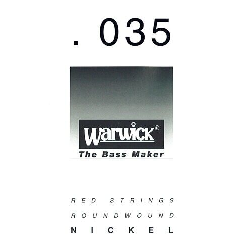 Warwick Red Strings Bass Strings, Nickel-Plated Steel - Bass Single Strings - Long Scale