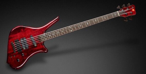 Warwick Custom Shop Dolphin, 5-String - Dark Bleached Red Transparent High Polish - 18-3736