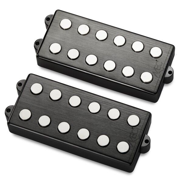 MEC Passive MM-Style Bass Pickup Set, Metal Cover, 6-String