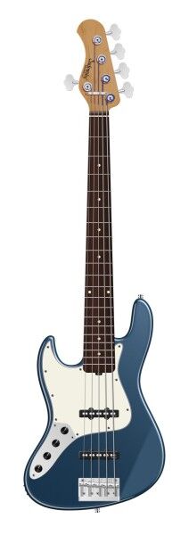 Sadowsky MasterBuilt 20-Fret Ultra Vintage J/J Bass, Red Alder Body, Morado Fingerboard, 5-String, Lefthand - Solid Dark Lake Placid Blue Metallic High Polish
