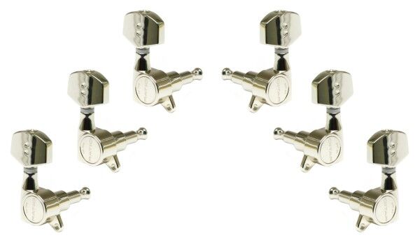 Graph Tech PRN-4411 - Ratio Acoustic Guitar Machine Heads with Contemporary Button, Offset Screw - 3 + 3
