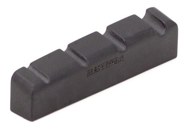 Black TUSQ XL PT-1238-60 - Slotted Bass Nut, 4-String (38 x 6 mm) - Electric, Rounded, Flat