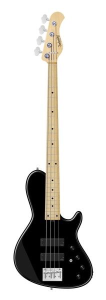 Sadowsky MetroLine 24-Fret Single Cut Bass, Swamp Ash Body, Maple Fingerboard, 4-String - Solid Black High Polish