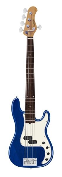 Sadowsky MasterBuilt 20-Fret Ultra Vintage P Bass, Red Alder Body, Morado Fingerboard, 5-String - Ocean Blue Transparent High Polish