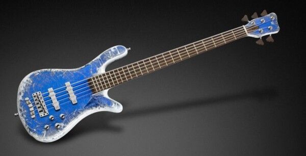 Warwick Custom Shop Streamer Stage I, 5-String - Blue Chrome Threadburst High Polish - 16-3022