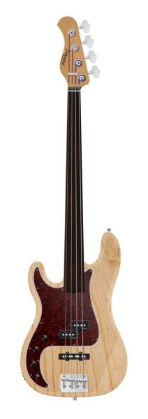 Sadowsky MasterBuilt 21-Fret Hybrid P/J Bass, Swamp Ash Body, Tigerstripe Ebony Fingerboard, 4-String, Fretless, Lefthand - Natural Transparent Satin