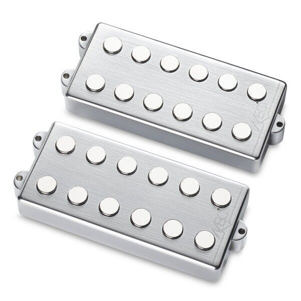 MEC Passive MM-Style Bass Pickup Set, Metal Cover, 6-String