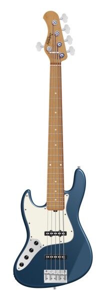 Sadowsky MasterBuilt 20-Fret Ultra Vintage J/J Bass, Swamp Ash Body, Roasted Maple Fingerboard, 5-String, Lefthand - Solid Dark Lake Placid Blue Metallic Satin