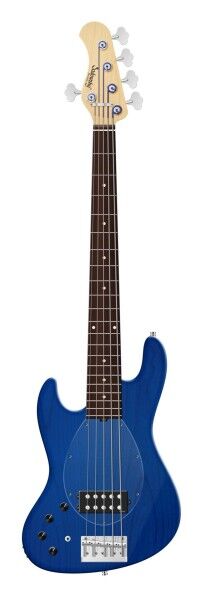Sadowsky MetroLine 21-Fret Vintage M Bass, Red Alder Body, Morado Fingerboard, 5-String, Lefthand - Ocean Blue Transparent Satin